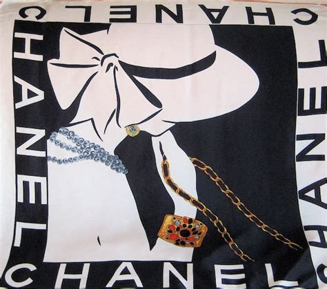 coco chanel 1929 checked scarf|antique chanel scarf.